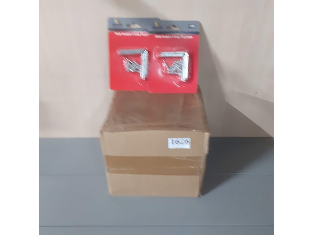 Doos met 72 pakjes hoekhaakjes 80x80 mm (d1627) - afbeelding 1 van  3