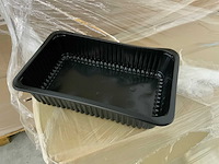 Doos met silver plastic kunststof schalen (26x) - afbeelding 1 van  2