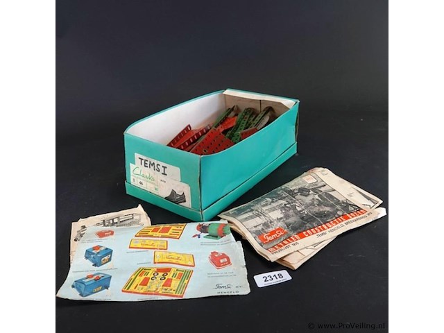 Doos met vintage temsi metalen constructie uit de jaren '50 of '60 - afbeelding 1 van  5