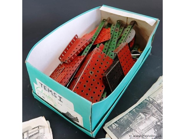 Doos met vintage temsi metalen constructie uit de jaren '50 of '60 - afbeelding 2 van  5