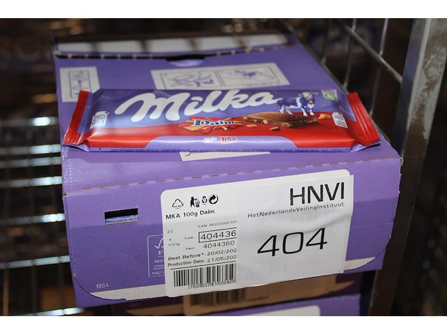 Doos milka daim repen. 22 stuks. - afbeelding 1 van  2