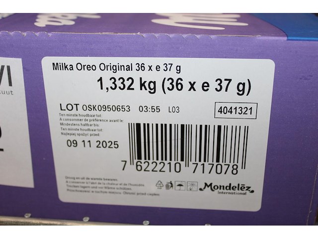 Doos milka oreo repen. 36 stuks. tht 11-25. - afbeelding 2 van  2