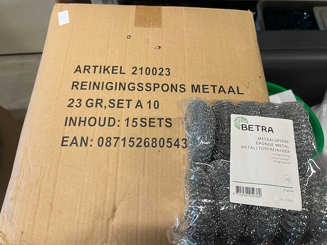 Doos reinigingsspons metaal (5x) - afbeelding 1 van  2