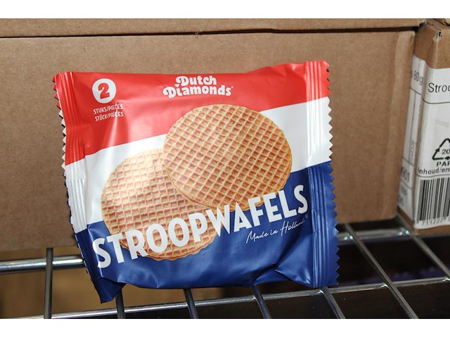 Doos stroopwafels dutch diamonds. 45x2 stuks. tht 6-26. - afbeelding 2 van  2