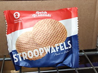 Doos stroopwafels dutch diamonds. 45x2 stuks. tht 6-26. - afbeelding 1 van  2