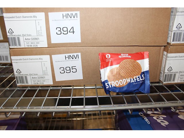 Doos stroopwafels dutch diamonds. 45x2 stuks. tht 6-26. - afbeelding 2 van  2