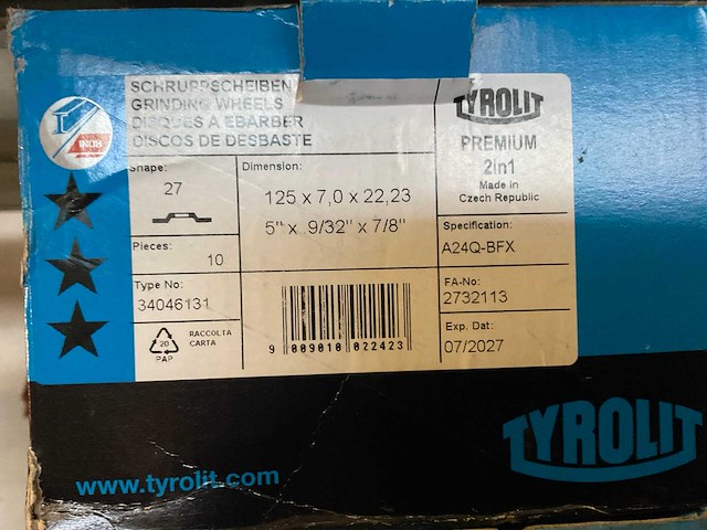 Doos tyrolit slijpschijven (5x) - afbeelding 2 van  3