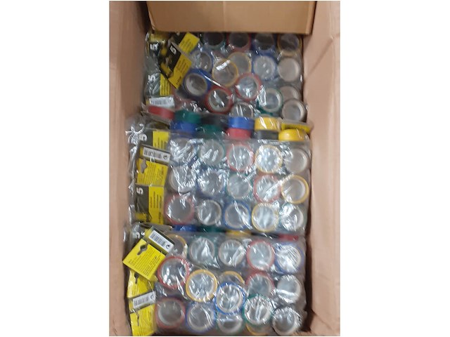 Doos vol pakken isolatietape 5 kleuren per pak 1025) - afbeelding 1 van  3