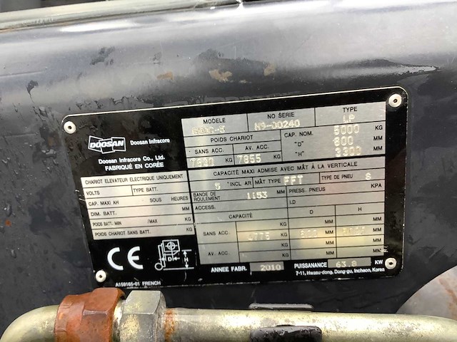 Doosan - 2010 - g50c-5 lp pro5 - vorkheftruck - afbeelding 8 van  8