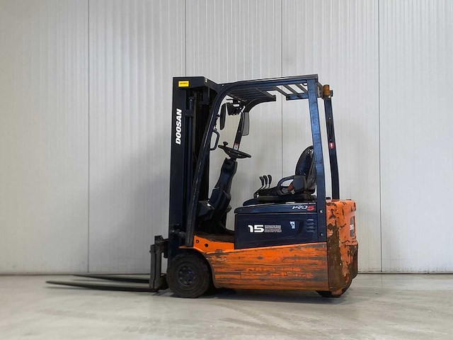 Doosan - 2014 - b15t-5 - 4.75m triplex, free-lift, side-shift - vorkheftruck - afbeelding 2 van  6