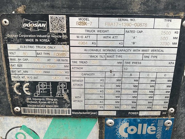 Doosan - b25x-7 - forklift trucks - 2021 - afbeelding 8 van  16