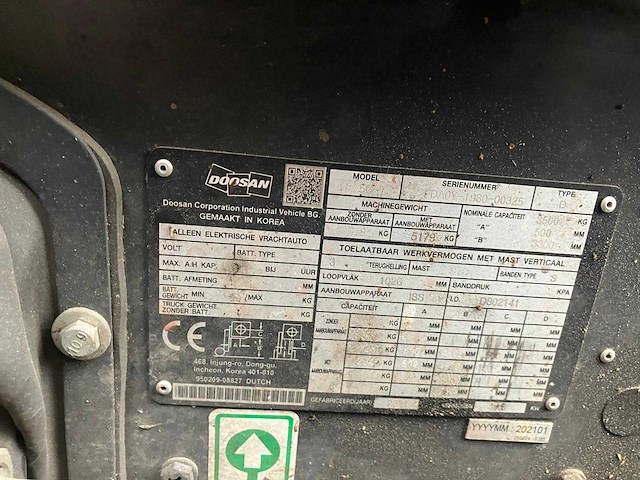 Doosan - d35c-7 - diesel - vorkheftruck - afbeelding 8 van  8