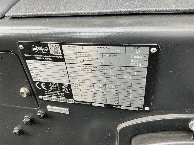 Doosan - g-30-p-7 - forklift trucks - 2020 - afbeelding 2 van  10