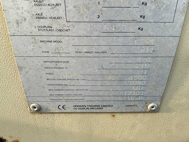 Doosan lt6k mobiele lichtmastkar - afbeelding 14 van  22