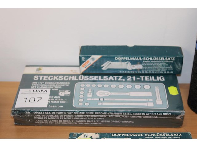 Dop- en steeksleutelset etop. - afbeelding 1 van  2