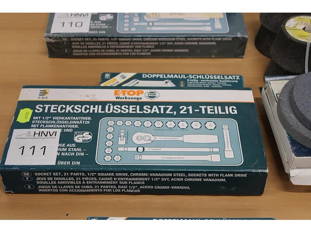 Dop- en steeksleutelset etop. - afbeelding 1 van  2