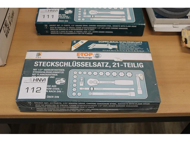 Dop- en steeksleutelset etop. - afbeelding 1 van  2