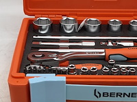 Dop en ratel set, berner, s-set lever 54 pcs 1/4" 1/2" sbox 60z - afbeelding 3 van  10