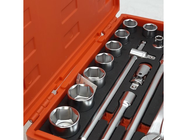 Dop en ratel set, berner, s-set lever 54 pcs 1/4" 1/2" sbox 60z - afbeelding 7 van  10