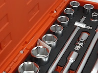 Dop en ratel set, berner, s-set lever 54 pcs 1/4" 1/2" sbox 60z - afbeelding 7 van  10