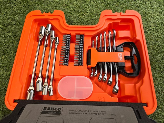 Doppenset en steeksleutelset bahco, s910, oranje - afbeelding 5 van  6