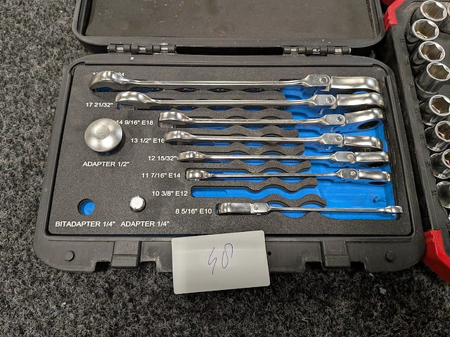 Doppenset met steek-ring ratelset o.a. gedore - afbeelding 4 van  4