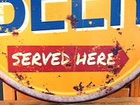 Dopvormige metalen bord ice cold beer - afbeelding 3 van  7