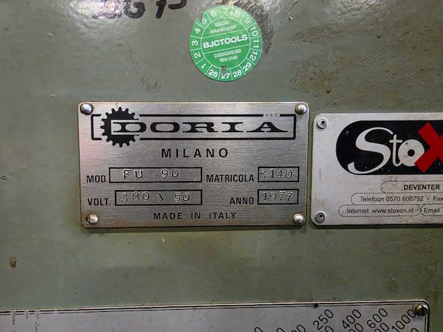 Doria - 1977 - milano fu 90 - universele freesmachine - afbeelding 8 van  17