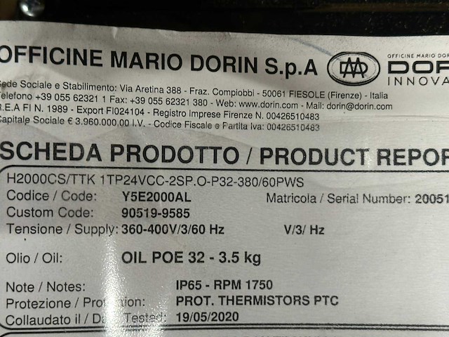 Dorin - h2000cs/ttk - koelcompressor - afbeelding 2 van  6