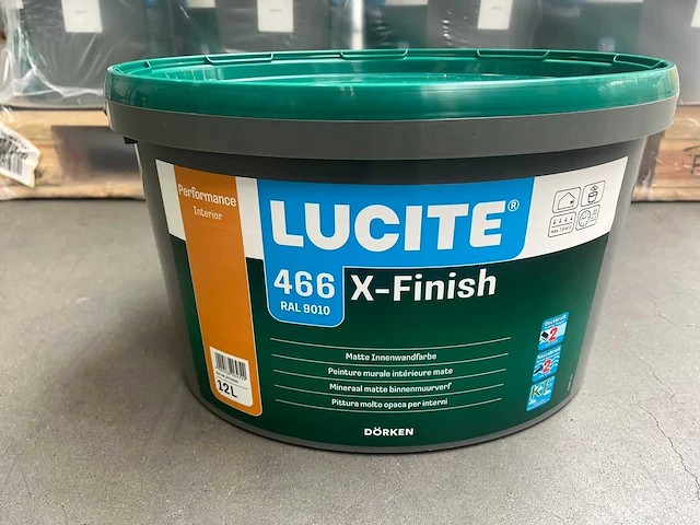 Dörken lucite - x-finish - dörken lucite - x-finish - pot verf 12l ral9010 (4x) - afbeelding 4 van  6