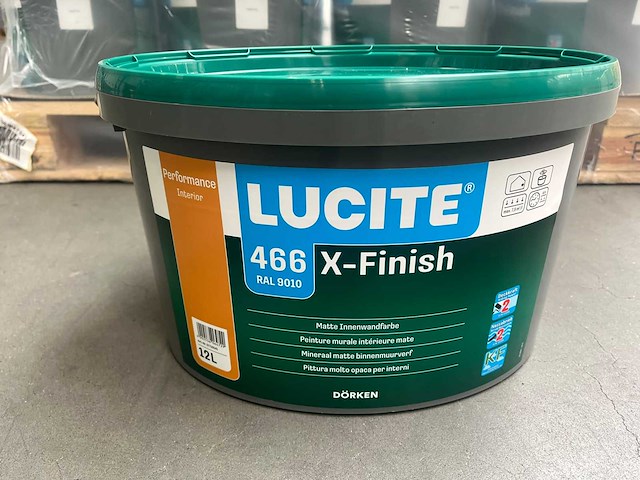 Dörken lucite - x-finish - pot verf 12l ral9010 (24x) - afbeelding 2 van  6