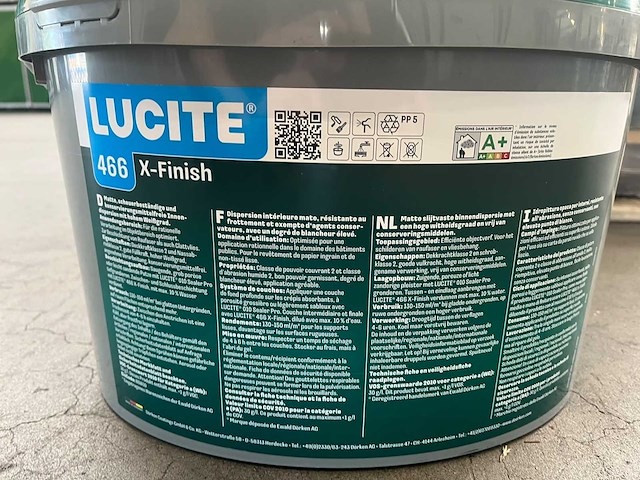 Dörken lucite - x-finish - pot verf 12l ral9016 (24x) - afbeelding 3 van  5