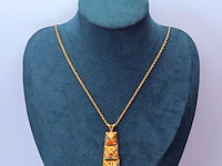 D'orlan ''mosaic pyramid'' goldplated collier - afbeelding 1 van  8