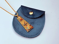 D'orlan ''mosaic pyramid'' goldplated collier - afbeelding 3 van  8