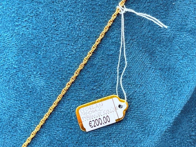 D'orlan ''mosaic pyramid'' goldplated collier - afbeelding 4 van  8