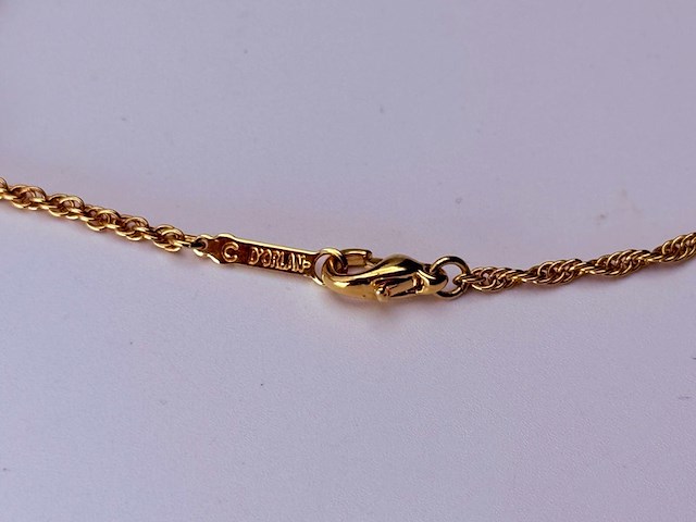 D'orlan ''mosaic pyramid'' goldplated collier - afbeelding 6 van  8
