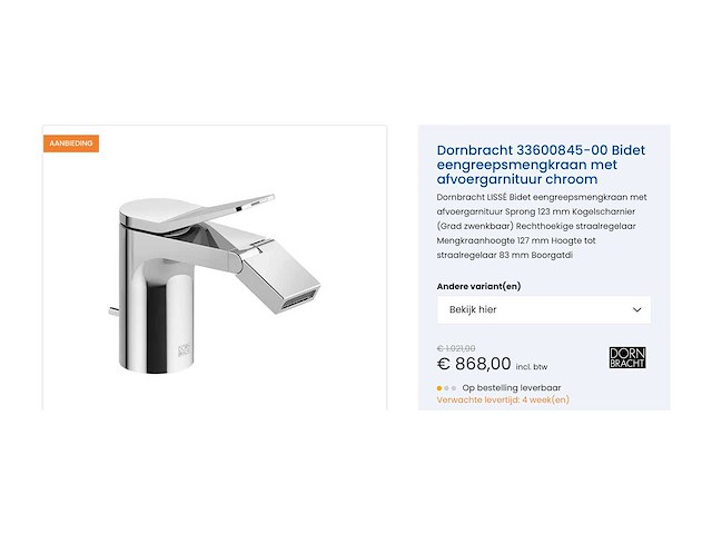 Dornbracht lissé wastafelkraan - afbeelding 4 van  4