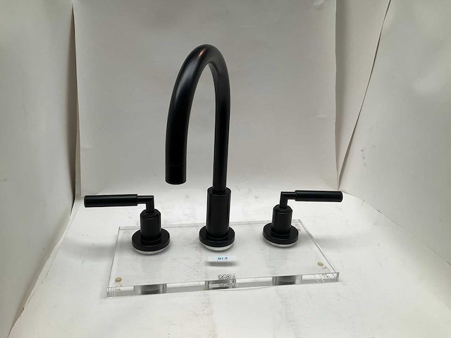 Dornbracht tara dummy wastafelkraan 3 gats mat zwart - afbeelding 2 van  5