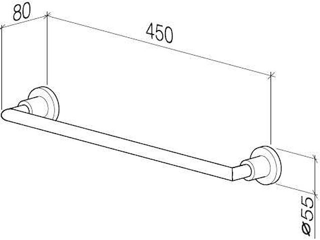 Dornbracht tara handdoekhouder 45cm (10x) - afbeelding 2 van  6