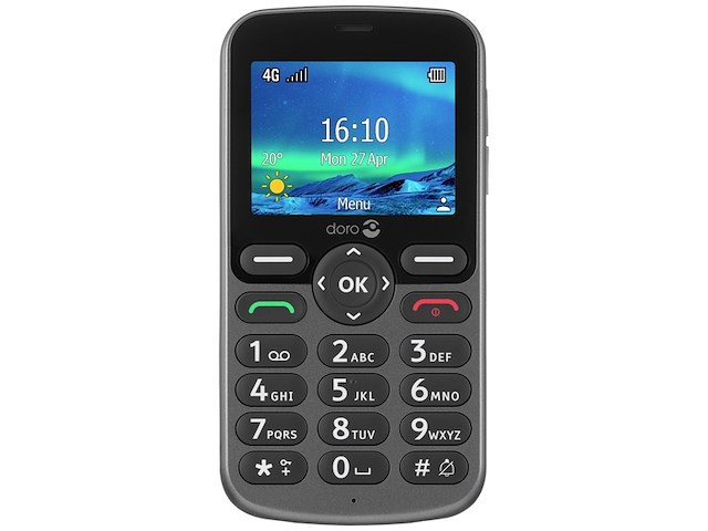 Doro 5860 eenvoudige seniorentelefoon zwart - afbeelding 2 van  2