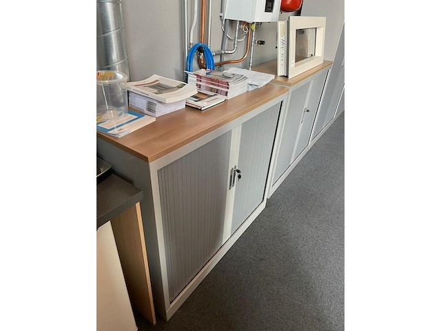 Dossierkast middel, lichtgrijs/hout - afbeelding 3 van  3