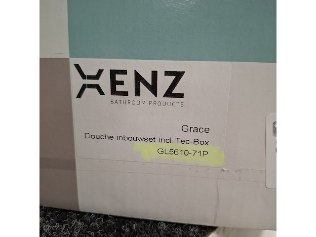 Douche inbouwset xenz, grace, grafiet geborsteld - afbeelding 2 van  2