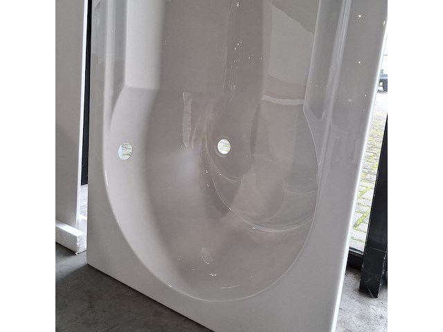 Douche-ligbad, best design, bob, glans wit - afbeelding 3 van  4