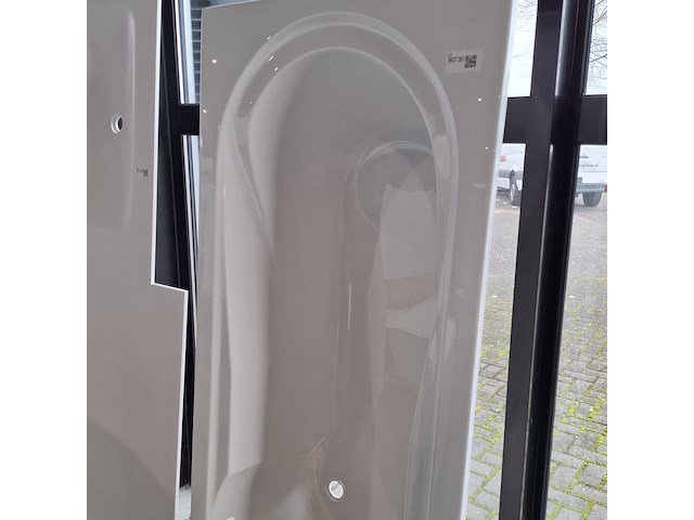 Douche-ligbad, best design, bob, glans wit - afbeelding 4 van  4