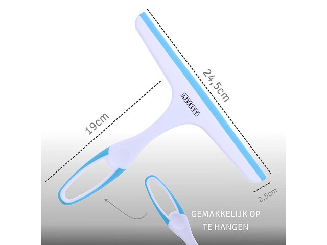 Douche wisser blauw/wit (4300x) - afbeelding 2 van  4