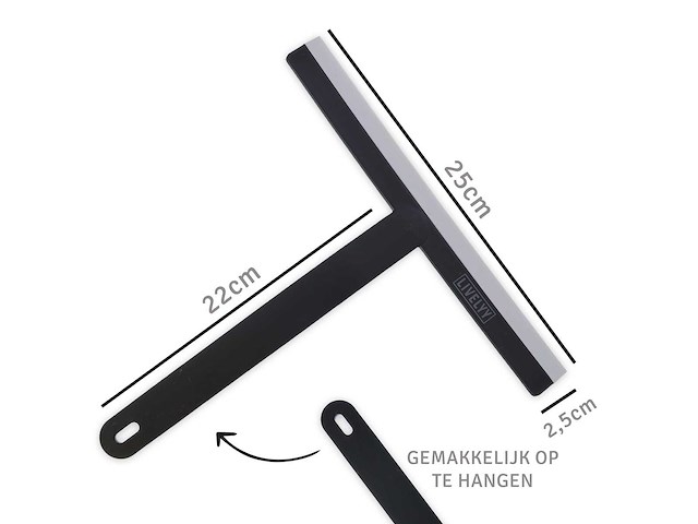 Douche wisser zwart/grijs (2562x) - afbeelding 2 van  4