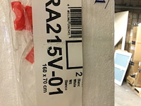 Douchebak 160x70 cm, villeroy & boch, architectura metalrim, wit alpine - afbeelding 3 van  3