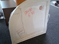 Douchebak kwart rond, glans wit - afbeelding 2 van  3