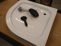 Douchebak met accessoires wiesbaden, wit/zwart