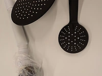 Douchebak met accessoires wiesbaden, wit/zwart - afbeelding 3 van  8